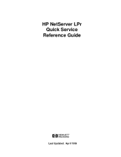 HP D7171A HP Netserver LPr Quick Service Guide