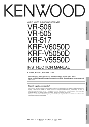 Kenwood VR-505 User Manual