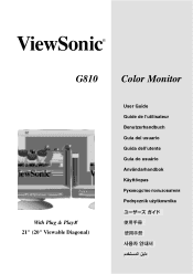 ViewSonic G810-6 User Manual