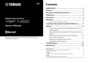 Yamaha YSP-1400 Owners Manual