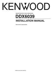 Kenwood DDX6039 User Manual 2
