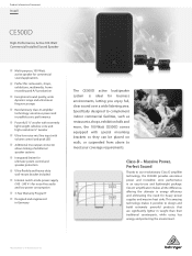 Behringer CE500D Product Information Document