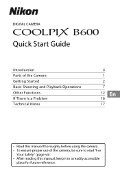 Nikon COOLPIX P1000 Quick Start Guide for customers in Asia Oceania the Middle East and Africa