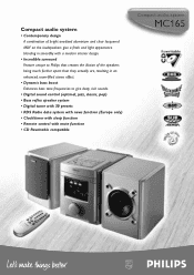 Philips MC165C Leaflet