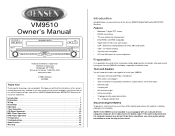 Audiovox VM9510 Owners Manual