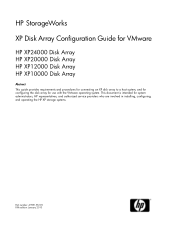 HP StorageWorks XP20000/XP24000 HP StorageWorks XP Disk Array Configuration Guide: VMware (A5951-96105, January 2010)