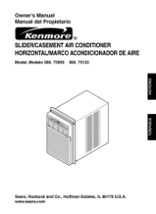 Kenmore 75123 Owners Manual