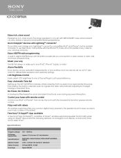 Sony ICF-CS15iPN Marketing Specifications (Silver model)