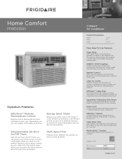 Frigidaire FFRE1033Q1 Product Specifications Sheet