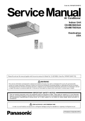 Panasonic CS-ME7SD3UA operation manual