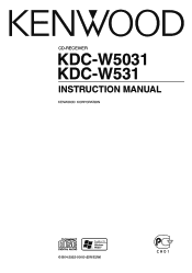 Kenwood KDC-W5031 User Manual