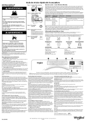 Whirlpool WGD5620H Quick Reference Sheet