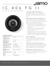 Jamo IC 406 FG II Spec Sheet