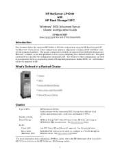 HP D7171A HP Netserver LP 1000r FC Windows 2000 Config Guide  for Windows 2000 Advanced Server Clusters