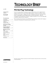 HP ProLiant 6500 PCI Hot Plug Technology