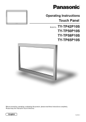Panasonic TY-TP50P10S Operating Instructions