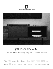 Definitive Technology Studio 3D Mini Definitive Technology Studio 3 D Mini Product Information Sheet