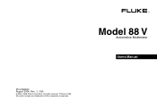 Fluke 88-5 Product Manual