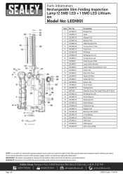 Sealey LED1801 Parts Diagram