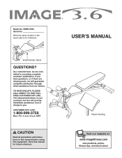 Image Fitness 3.6 Bench English Manual