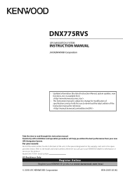 Kenwood DNX775RVS Instruction Manual