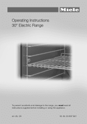 Miele HR 1421 240V Operating instructions