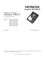 Hitachi HUS151473VL3800 Specifications