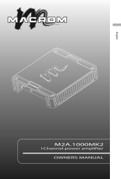 Macrom M2A.1000MKII User Manual (English)