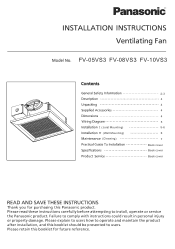 Panasonic FV08VS3 FV05VS3 User Guide