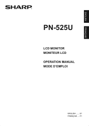Sharp PN-525U PN-525U Operation Manual