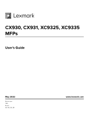 Lexmark XC9325 Users Guide