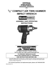 Harbor Freight Tools 94802 User Manual