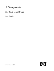 HP Q1523B HP StorageWorks DAT SAS Tape Drives User Guide (DW092-90905, November 2009)