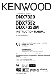Kenwood DDX7032 User Manual