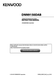 Kenwood DNN9150DAB Instruction Manual