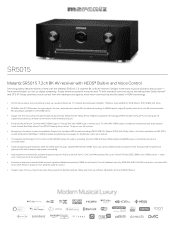 Marantz SR5015 Product Information Sheet