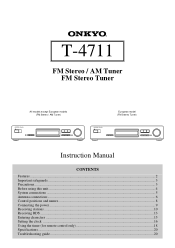 Onkyo T-4711 User Manual English