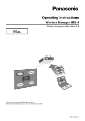 Panasonic PT-MZ670 Wireless Manager ME 6.4 for Mac Operating Instruction