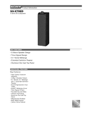 Sony SS-X70ED Marketing Specifications