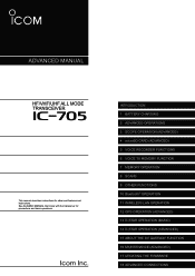 Icom IC-705 Advanced Manual english