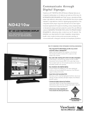 ViewSonic ND4210w ND4210w Specification Sheet