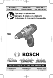 Bosch PS30-2A Operating Instructions