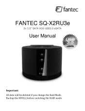 Fantec SQ-X2RU3e Manual