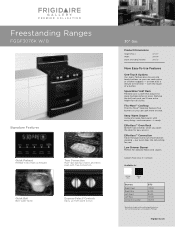Frigidaire FGGF3076KW Product Specifications Sheet (English)