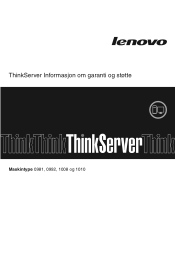 Lenovo ThinkServer TS200v (Norwegian) Warranty and Support Information