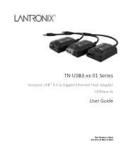 Lantronix TN-USB3 Series TN-USB3 Series User Guide Rev E