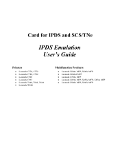 Lexmark 935dtn IPDS Emulation Userâ€™s Guide