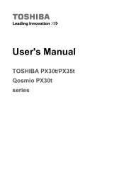 Toshiba PX30t Users Manual Canada; English