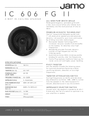 Jamo IC 606 FG II Cut Sheet