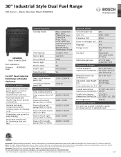 Bosch HDS8045U Product Spec Sheet
